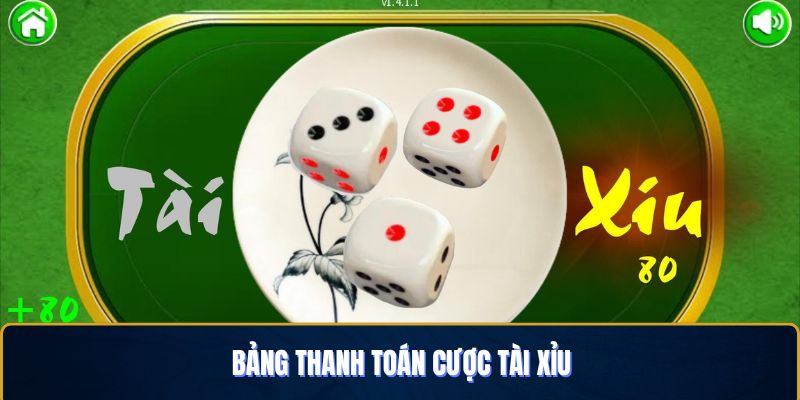 Bảng thanh toán cược chi tiết trong game